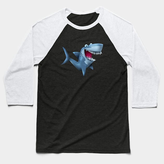 shark Baseball T-Shirt by nagyi